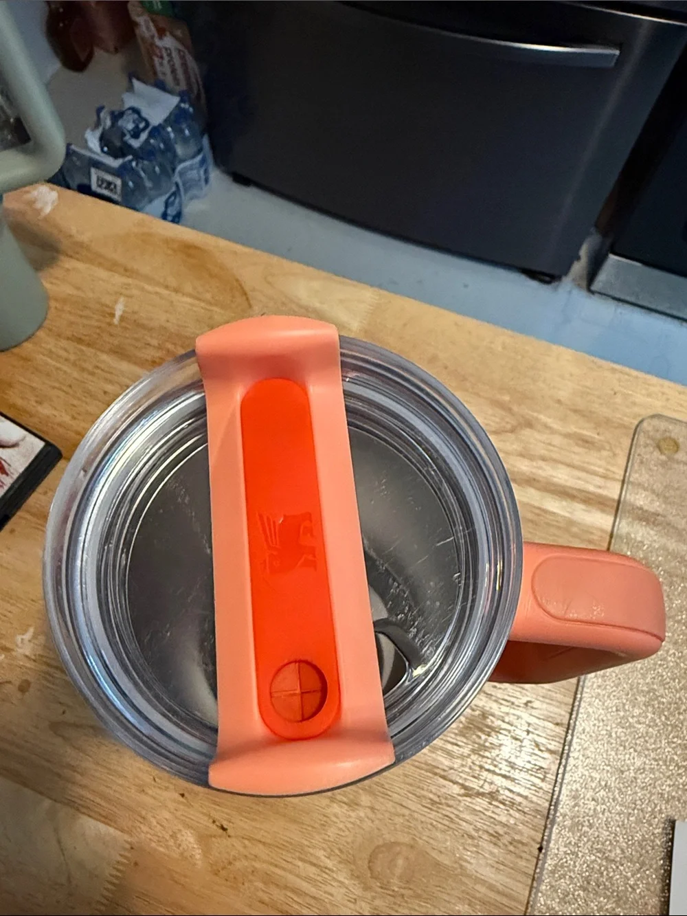 Stanley Coral Orange Insulated Travel Mug with Handle